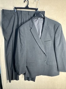 Tuta Saddlebred Uomo 50R Movimento Elasticizzata 2 Pezzi 40x30 41"W Grigio Scuro Tessuto 2 BTN - Foto 1 di 18