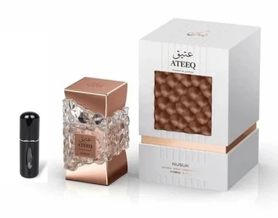 Eau de Parfum Nusuk Ateeq ExDP 100ml inklusive nachfüllbarem 5-ml-Zerstäuber