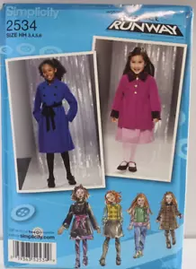 Simplicity Project Runway Pattern 2534 Mädchen Gr. HH 3-4-5-6 Mantel Jacke Weste - Bild 1 von 3