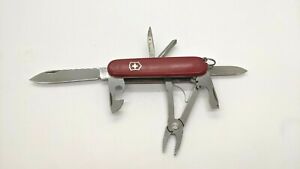 Victorinox Mechanic Swiss Army Knife Pliers Punch Bottle Opener Red Discontinued