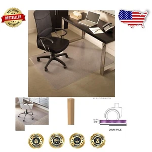 Greenguard Certified Clear Chair Mat - 60"x72" Rectangle for Carpet Protection - Picture 1 of 12