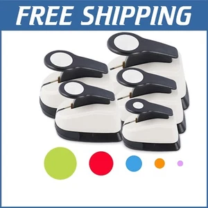 Versatile 5-Pack Circle Paper Punches for Creatively Enhancing DIY Projects - Picture 1 of 9