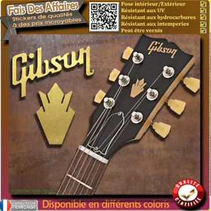 sticker autocollant gibson crown GUITARE poupée HEADSTOCK decal restauration - Photo 1/1