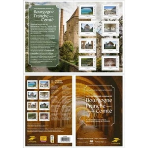 france 2024 World heritage Burgundy Franche Comte BOURGOGNE monument 8v COLLECTO - Picture 1 of 3