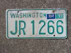 1982 Washington License Plate JR 1266 Chevy Ford Chevrolet Dodge WA WASH