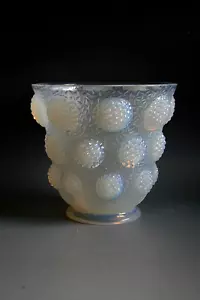 JARRÓN DE VIDRIO OPALESCENTE ART DECO VERLYS - Imagen 1 de 3