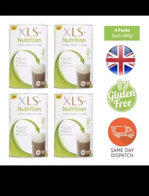 XLS Nutrition Healthy 4x400g Weight Loss Shake Chocolate Flavour Sport&Fitness