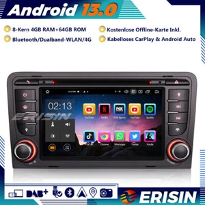 8-Kern Android 13 Autoradio GPS Navi DAB+CarPlay Wifi für AUDI A3 S3 RS3 RNSE-PU - Bild 1 von 20