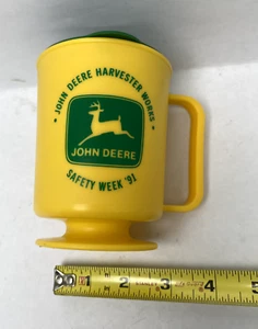 Vintage 1991 John Deere Engine Works Safety Recognition Glass Mug Cup SC - Picture 1 of 10