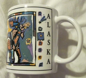 Artic Circle Alaska Moose Ceramic Coffee Mug Rare Design Excellent Condition - Picture 1 of 6