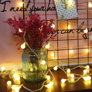 Globe String Lights 49 Feet 100 Led,8 Modes Fairy Plug in Indoor String Light... - Picture 1 of 1