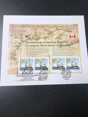 US 4074 Voyage Of Samuel De Champlain Souvenir Sheet First Day Of Issue 2006 - Image 1 of 3