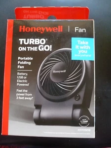 Honeywell Turbo on the Go! Portable Folding Fan Black HTD090B Carry, Hang, Stand - Picture 1 of 3