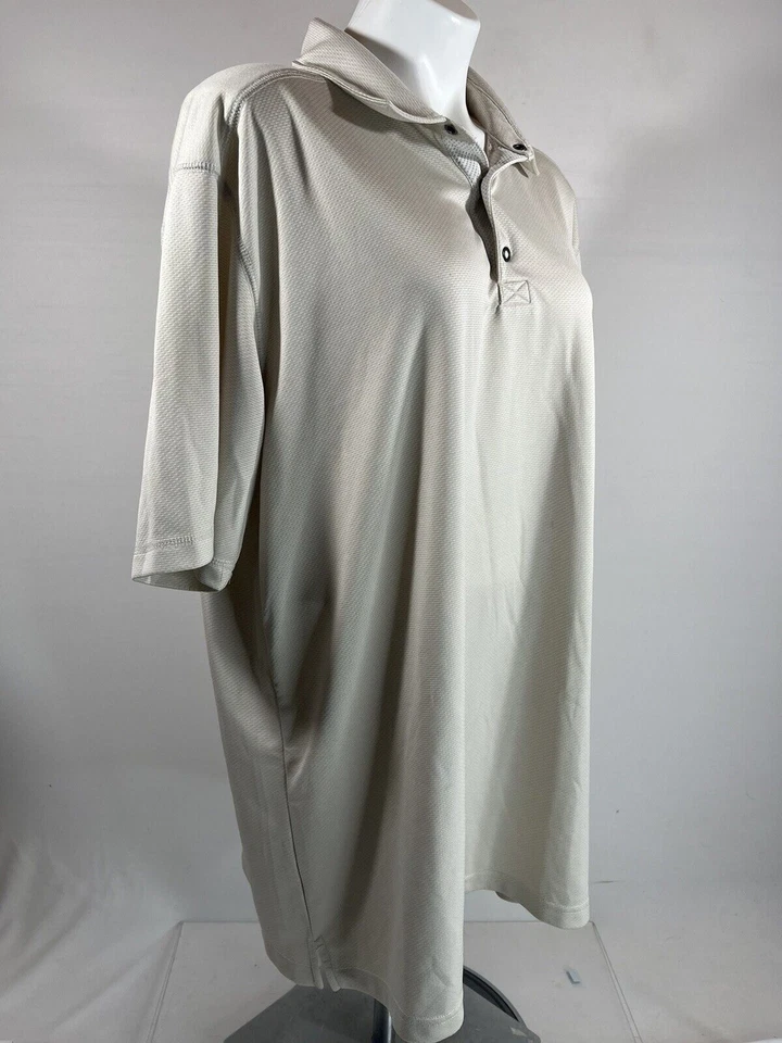 Camisa Bolle Hombre XXL 1/4 Snap Marfil Manga Corta Cuello Informal Polo Foto 1 de 4