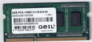 RAM 2GB PC3-10660 DDR3 1333 CL9 1.35V GEIL - Picture 1 of 1