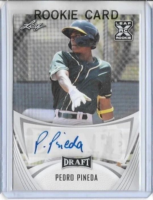 Pedro Pineda Oakland Athletics 2021 Leaf Draft Baseball XRC Rookie Auto #BA-PP1 - Image 1 of 1