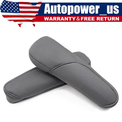 Cubierta de reposabrazos de asiento delantero de cuero gris oscuro apta para Honda CR-V CRV 2007-2009 Foto 1 de 4