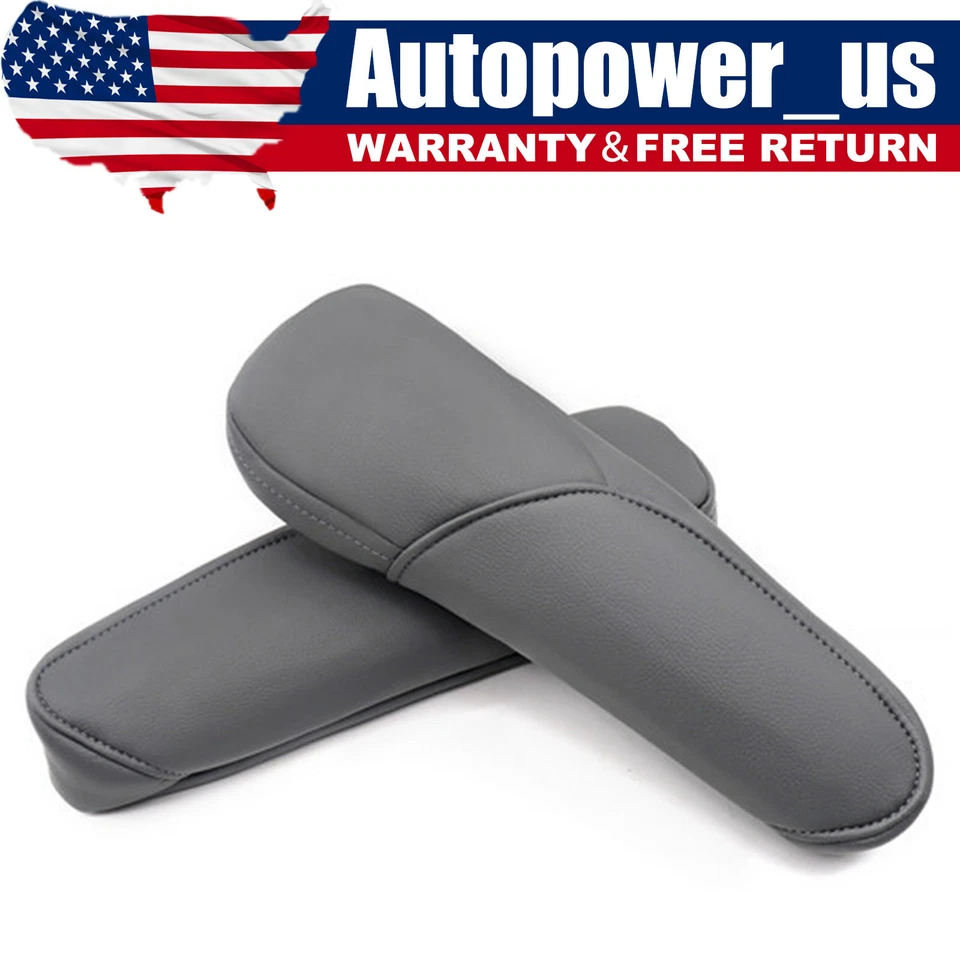 Cubierta de reposabrazos de asiento delantero de cuero gris oscuro apta para Honda CR-V CRV 2007-2009 Foto 1 de 4