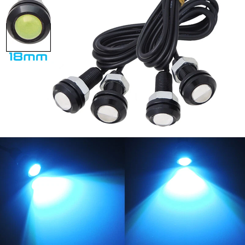 4PCS Ice Blue LED Car Motorcycle Sidemarker DRL Parking Underbody Grille Lights - Image 1 of 4