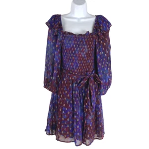 Cleobella Elizabeth Mini Dress XS Confetti Print Smocked Boho NWT DR-1494 - Picture 1 of 11