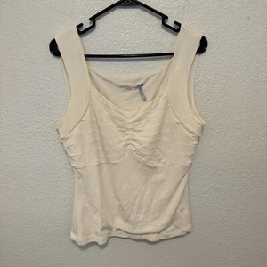 Classique, Silk sleeveless, ruffled, Sulk v-neck Blouse Tank top - Picture 1 of 3