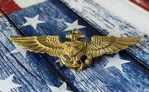 Auténtica insignia de alas de astronauta aviador piloto USMC de la Marina de los años 70/80 NASA - Imagen 1 de 4