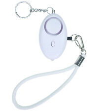 Personal Alarm for protection WHITE w/soft Leather pull Pin and Led Light  140DB