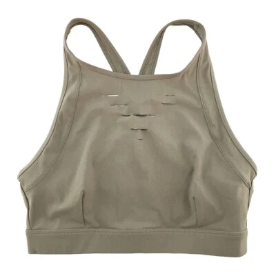 Sujetador deportivo halter ALO • mediano • nude, beige • aberturas delanteras, correas cruzadas traseras Foto 1 de 4