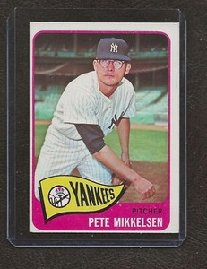 1965 Topps Baseball #177 Pete Mikkelsen, New York Yankees, EX!
