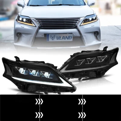 VLAND LED Projector Headlights w/Blue Dynamic DRL For 2013-2015 Lexus RX270 350 Foto 1 de 4