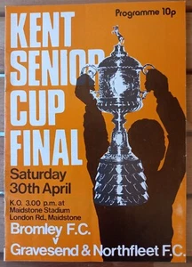 Programme - Gravesend & Northfleet v Bromley - Kent Senior Cup Final - 30.4.77 - Picture 1 of 1