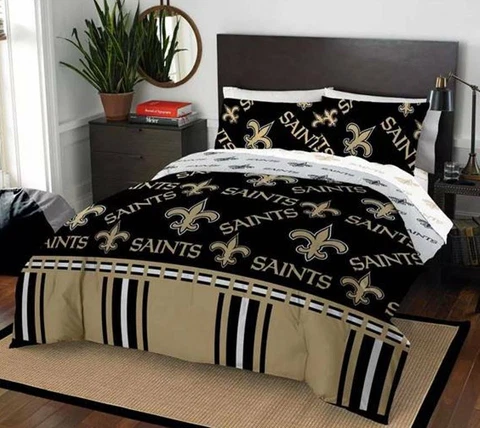 New Orleans Saints NFL Rotary Full Bed in a Bag Set Cover