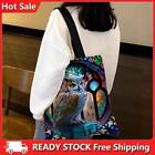 Canvas Carrying Bag Owl Pattern Embroidery Handbag Art Crafts