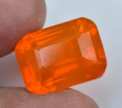 Natural Orange Opal 17.50 Ct Emerald Certified Unheated Welo Australian Gemstone - Image 1 of 4