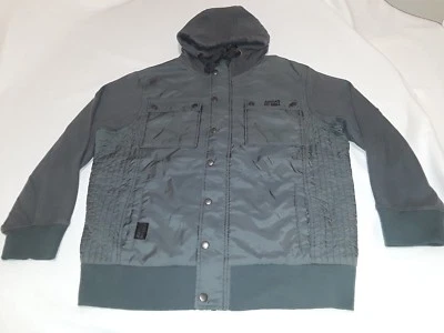 Men's American Rag Size XL Gray Mixed Media Hooded Jacket - Image 1 of 4