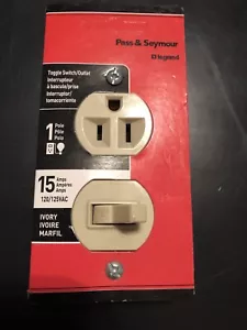 Legrand - Pass & Seymour 691ICCC5 Ivory Single-Pole Switch & Receptacle - Picture 1 of 6