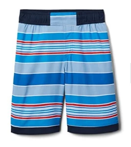Columbia Youth Boys Sandy Shores Boardshorts/swimtrunks-blue stripe-Medium - Picture 1 of 11