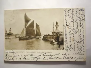 INGLATERRA LOESTOFT BARCOS DE PESCA 1902 ENTRAN EN PUERTO - Imagen 1 de 2