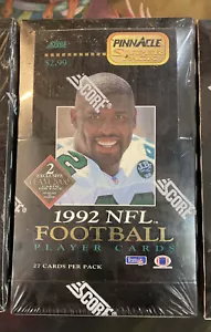 1992 Pinnacle Super Pack Football Jumbo pack 27 cards each Factory Sealed Box - Picture 1 of 2