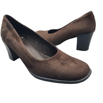 Zapatos de salón Arche para mujer Tacones Marrón Gamuza Cuero Francia talla 7 Usados Foto 1 de 4