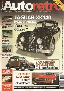 AUTO RETRO 279 JAGUAR XK140 CITROEN 2CV CHARLESTON DAYTONA PEUGEOT 201 BMW 2800 - Imagen 1 de 2
