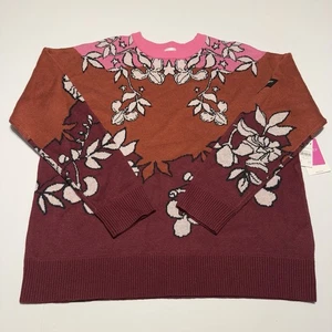 NWT Women's Roxy X Rowley Cozy Technical Sweater Wool Blend Large Burnt Henna - Picture 1 of 10