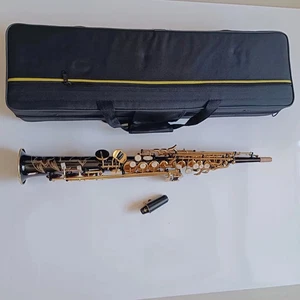 Soprano Saxophone S-901 Bb music instrument professional level Black gold sax - Picture 1 of 13