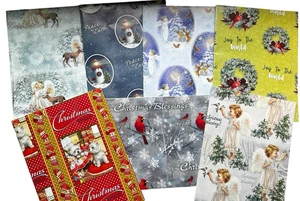 7 hojas de regalo de vacaciones de Navidad animales aves niños ángeles bendiciones - Imagen 1 de 22