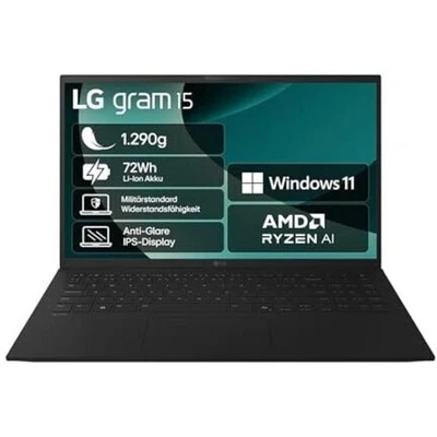 LG Gram 15,6 Zoll - AMD Ryzen AI 7 350 (16GB RAM, 512 GB Dual SSD, Radeon 860M,  - Bild 1 von 4