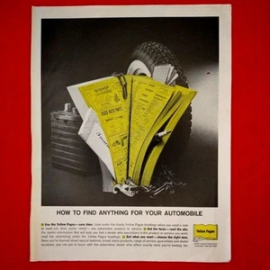 Yellow Pages Telephone Directory - 10x13 Vtg 1961 PRINT AD Ephemera - Picture 1 of 11