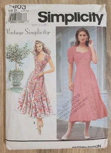 Simplicity Vintage Sewing Pattern 7803 Flared Dress Princess Sweetheart 12 14 16 - Picture 1 of 2