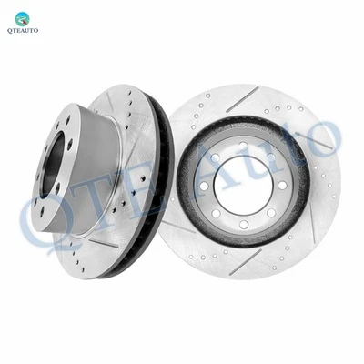 Rotores de disco de freno delanteros ranurados perforados 353 mm para Dodge RAM 2500 2003-2008 Foto 1 de 4