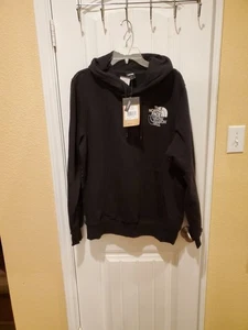 The North Face Men's Hoodie L Black Graphic Logo Pullover Drawstring. - Picture 1 of 17