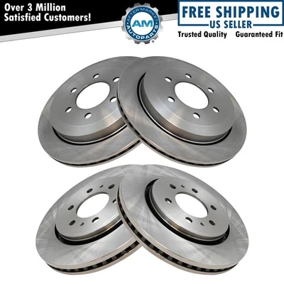 Front & Rear Brake Rotors For 2007-2017 Ford Expedition Lincoln Navigator - Image 1 of 4